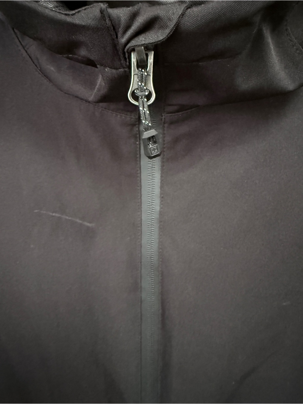 Black Hooded Women's Jacket - Lightweight Modern Coat minimalist - Picture 7 of 14